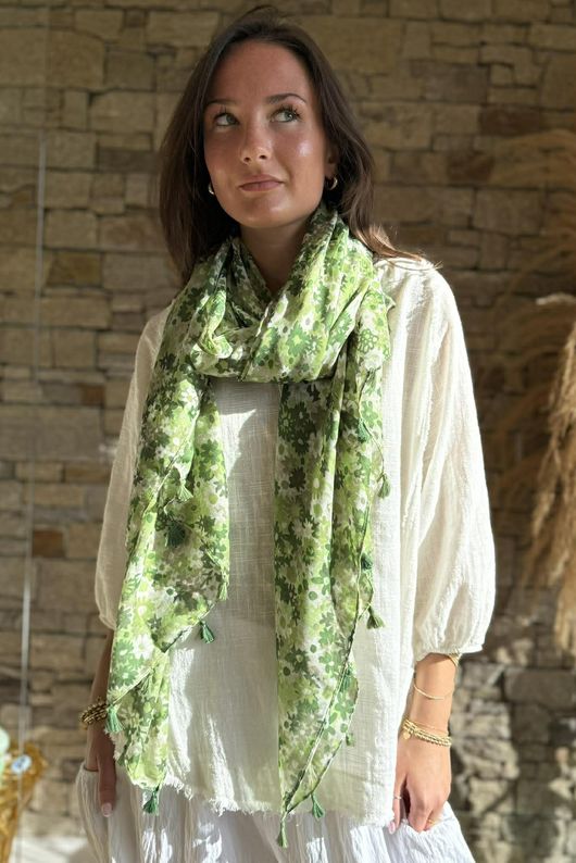 Woodstock Tassel Scarf Forest